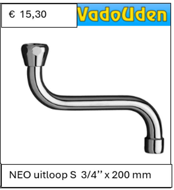 NEO uitloop S 3/4'' x 200 mm