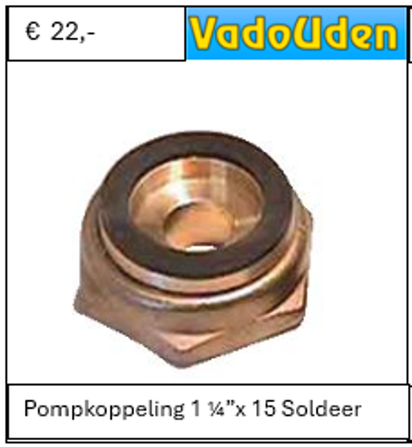 Pompkoppeling 1 ¼”x 15 Soldeer