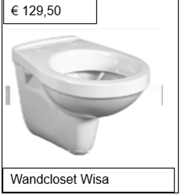 Wandcloset Wisa Diepspoel, wit