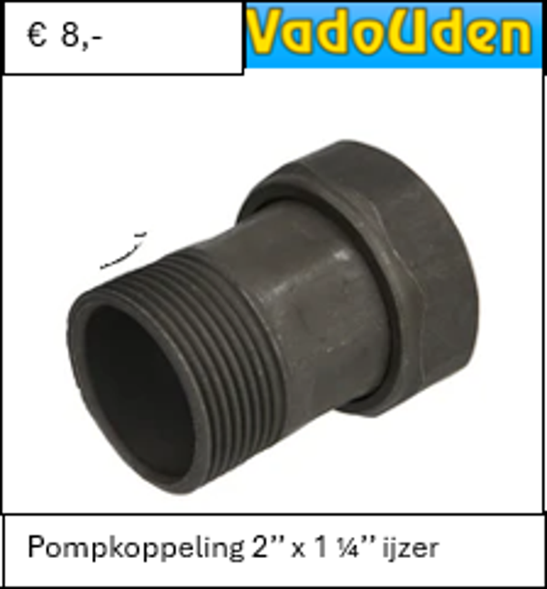 Pompkoppeling 2’’ x 1 ¼’’ ijzer
