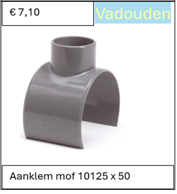 Aanklem mof 10125 x 50