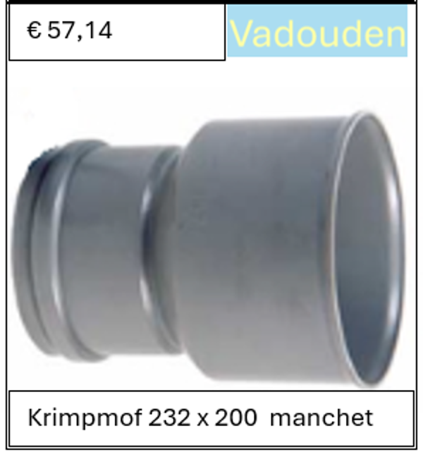 Krimpmof 232 x 200  manchet