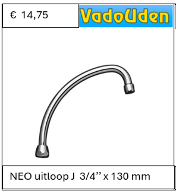 NEO uitloop J 3/4'' x 130 mm
