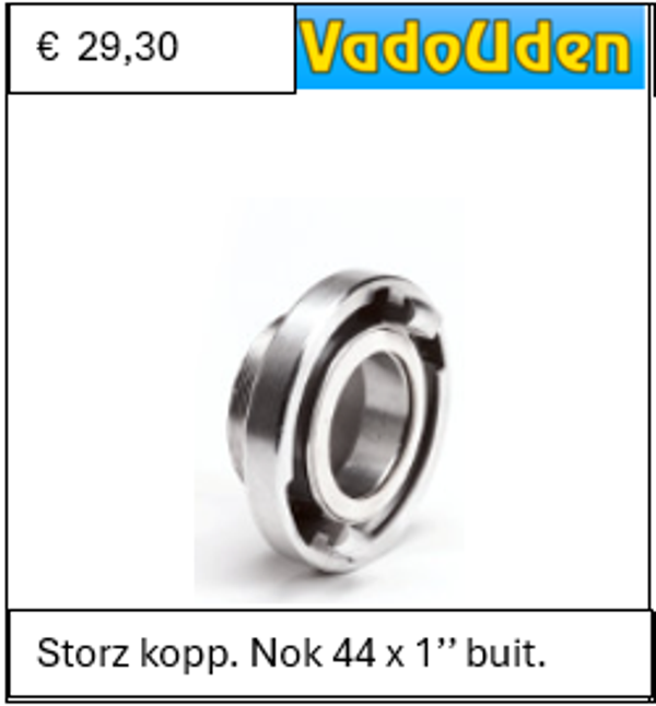 Storz kopp. Nok 44 x 1’’ buit.