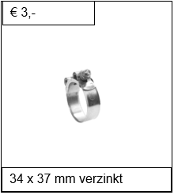 Breedband verzinkt 34 x 37 mm