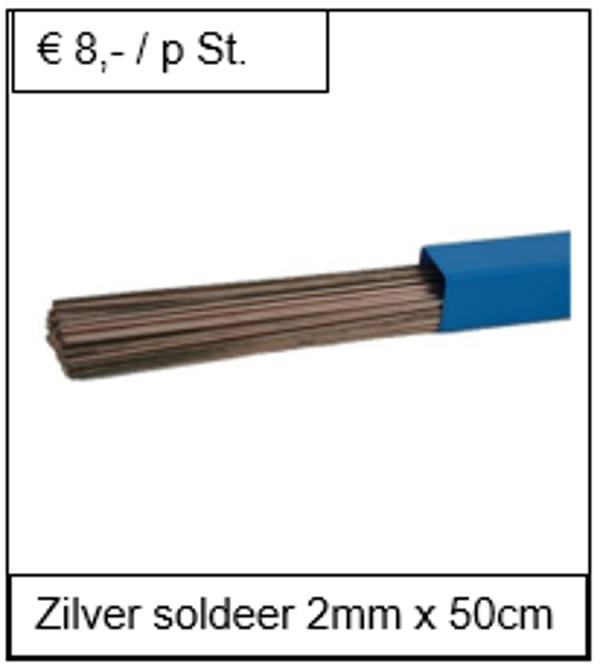 Zilver soldeer 2 mm x 50 cm