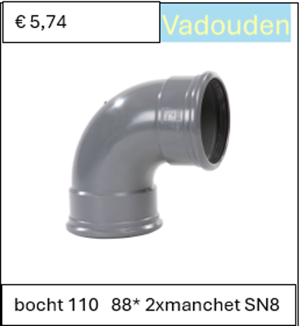 bocht 110   88* 2xmanchet SN8