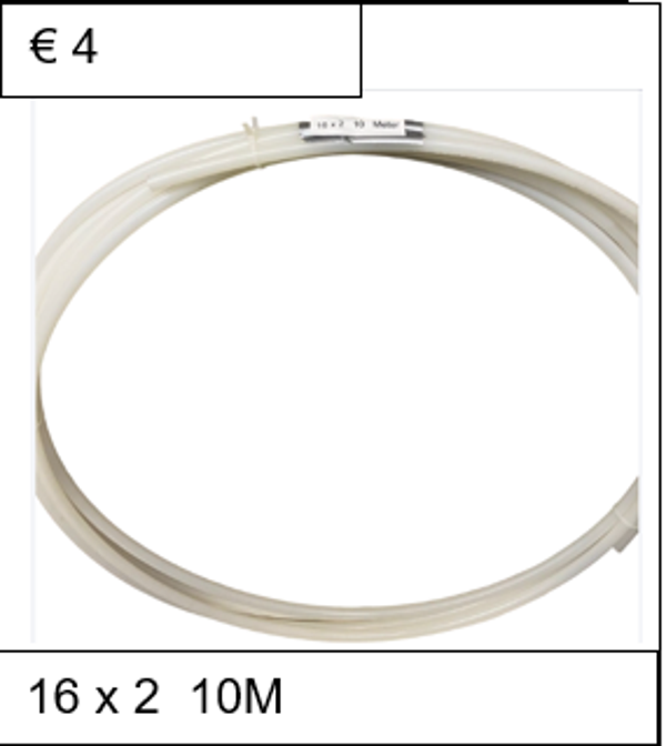 16 x 2 wit 10 meter