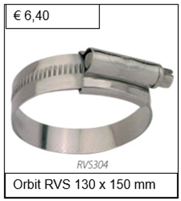 Orbit RVS W4 130 x 150 mm
