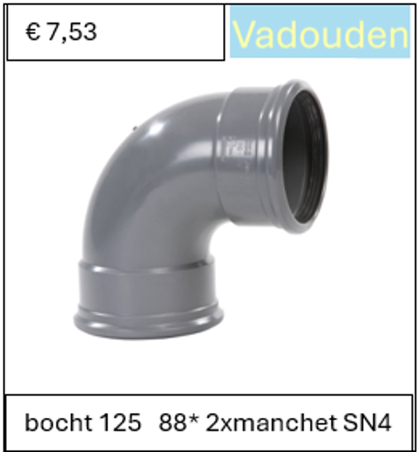 bocht 125   88* 2xmanchet SN4