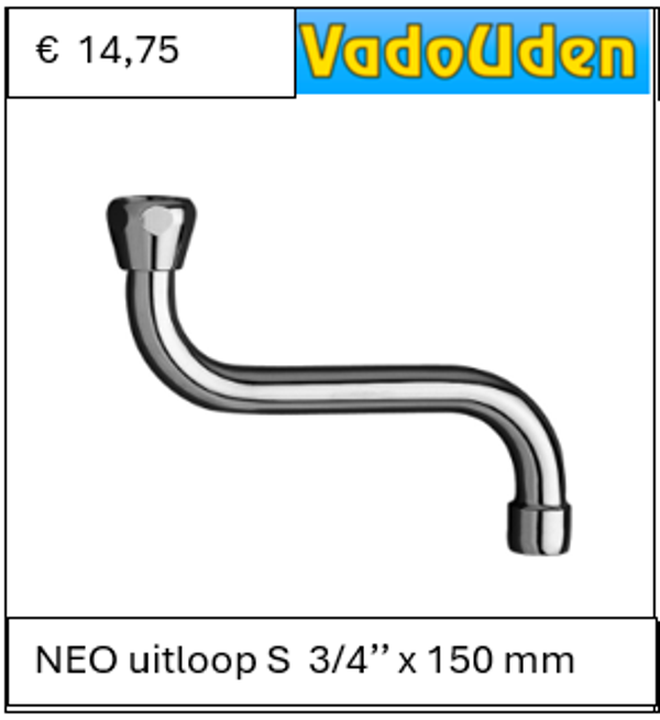 NEO UITLOOP S 3/4'' x 150 mm