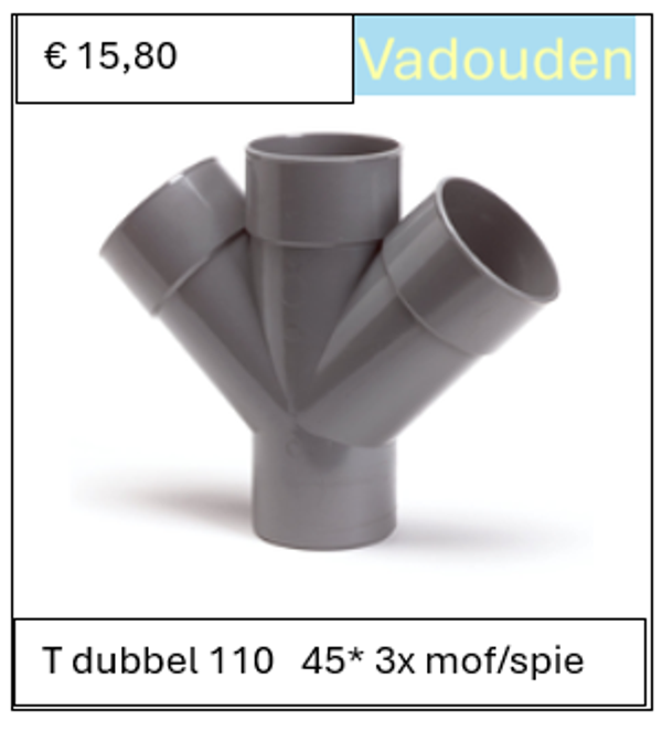 T dubbel 110   45* 3x mof/spie