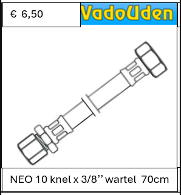 AANSLUITSLANG NEO 10 knel x 3/8'' wartel 70 cm