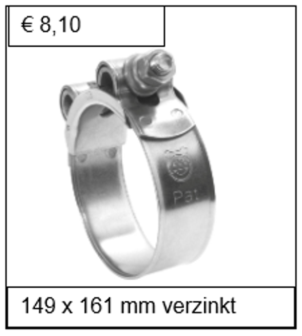 Breedband verzinkt 149 x 161 mm