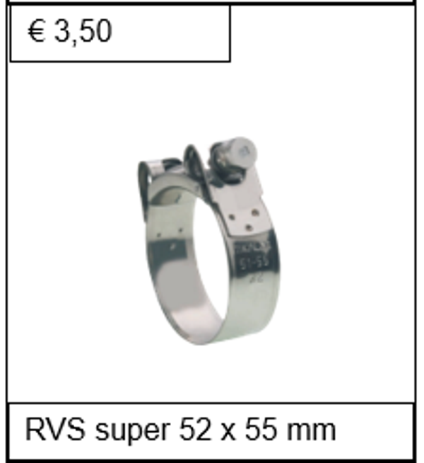 Breedband RVS W4 52 x 55 mm