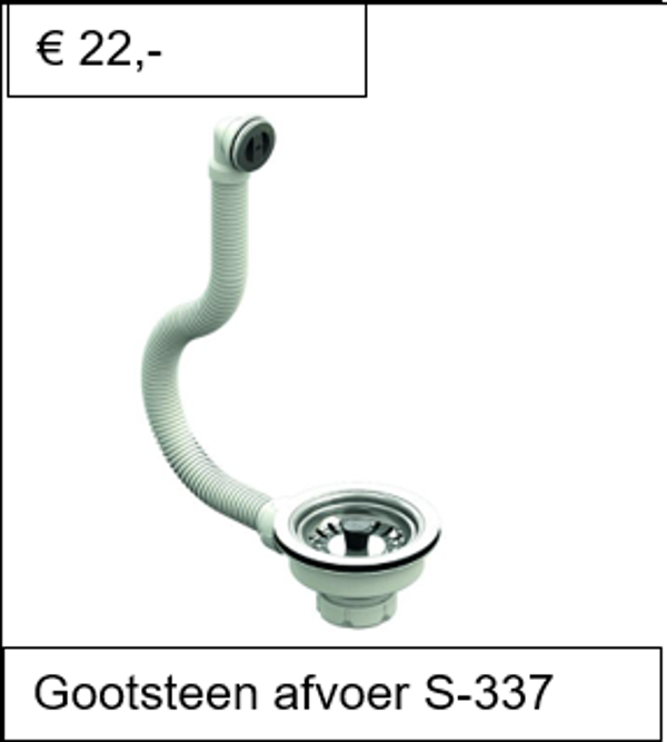Gootsteen afvoer S-337