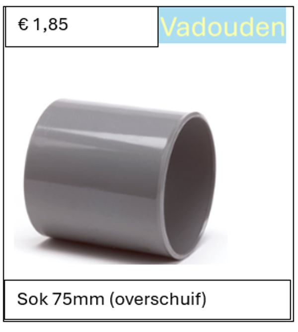 Sok 75mm (overschuif)
