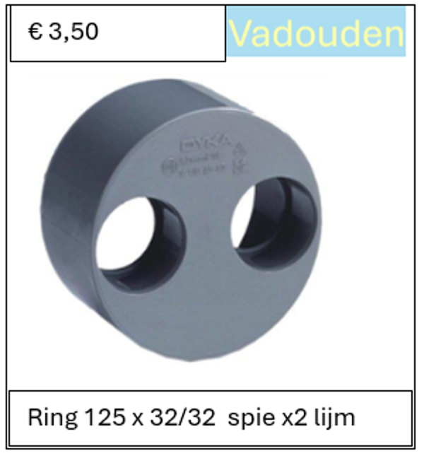 Ring 125 x 32/32  spie x2 lijm