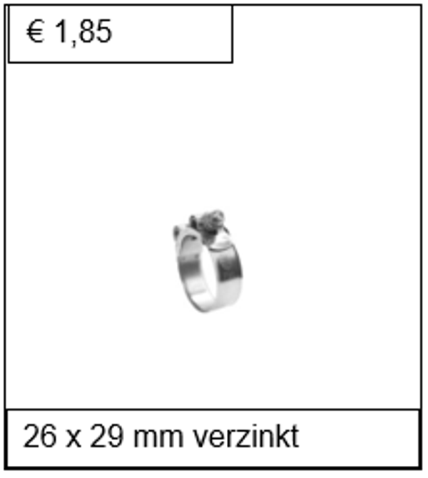 Breedband verzinkt 26 x 29 mm