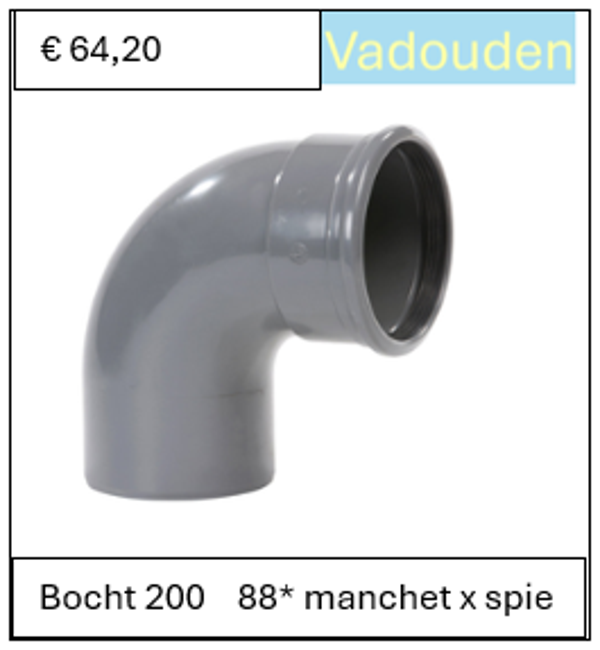 Bocht 200    88* manchet x spie