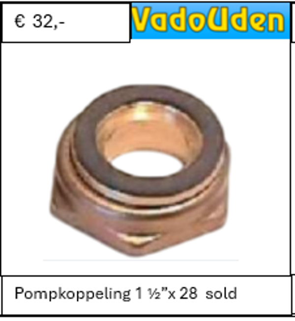 Pompkoppeling 1 ½”x 28  sold