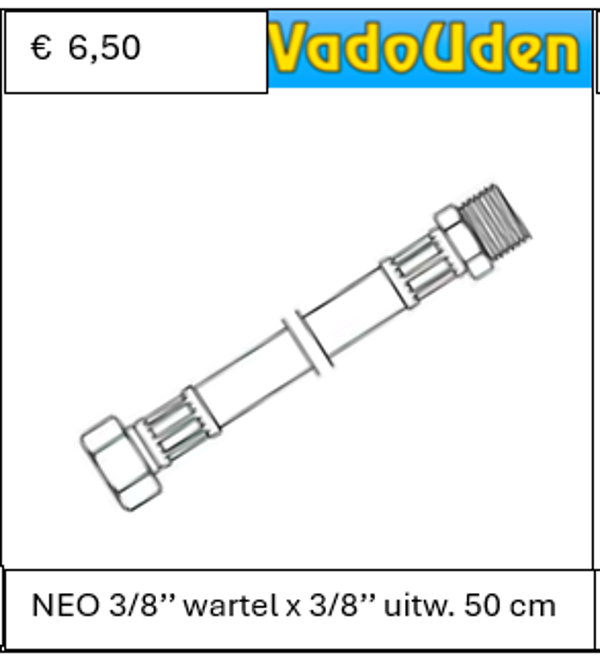 AANSLUITSLANG NEO 3/8'' wartel x 3/8'' uitw. 50 cm