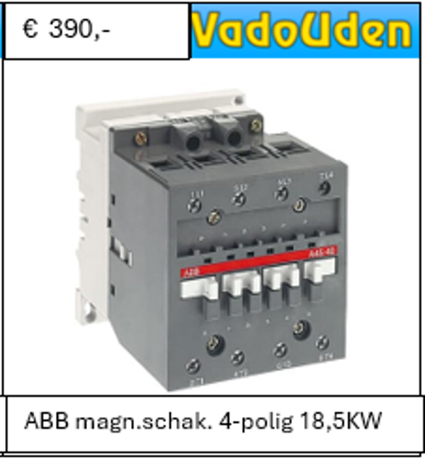 ABB magn.schak. 4-polig 18,5KW