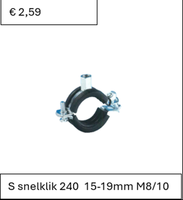 S snelklik 240  15-19mm M8/10