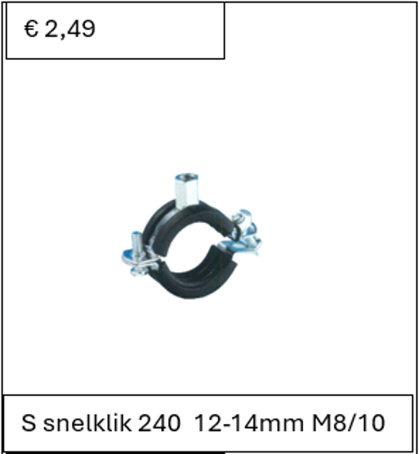 S snelklik 240  12-14mm M8/10