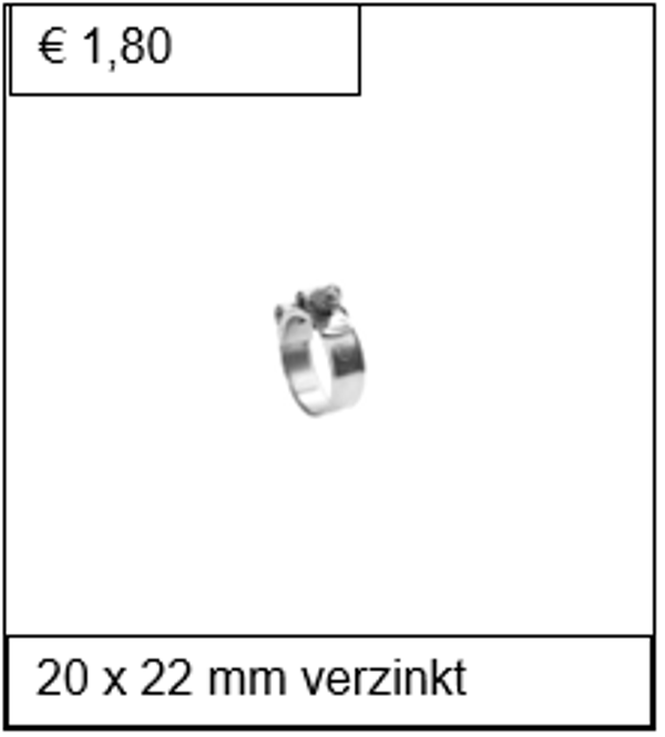 Breedband verzinkt 20 x 22 mm