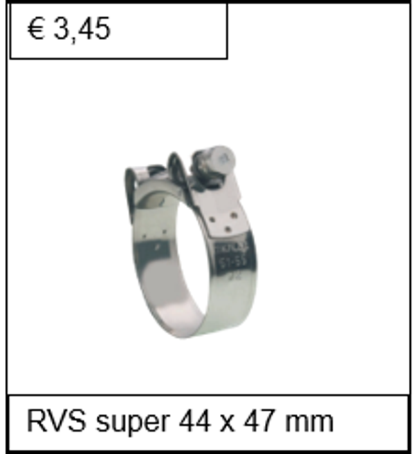 Breedband RVS W4 44 x 47 mm