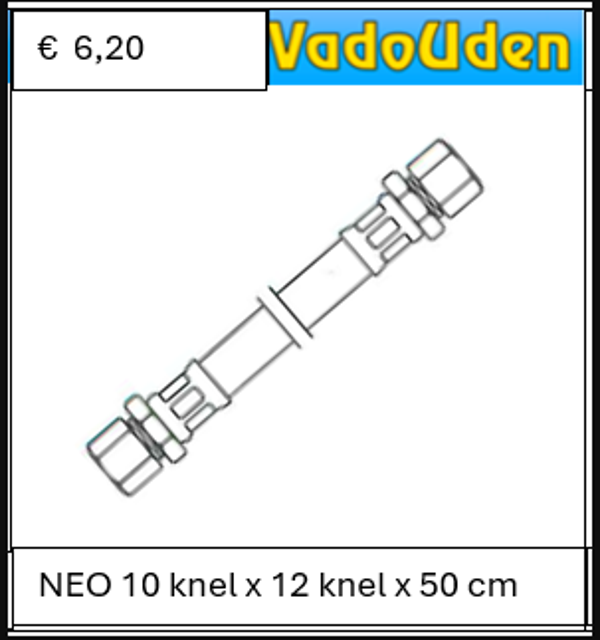 AANSLUITSLANG NEO 10 knel x 12 knel x 50 cm
