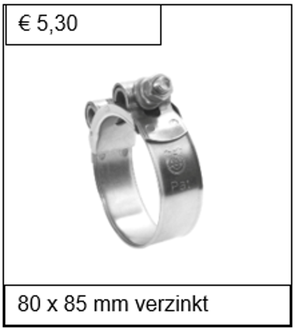 Breedband verzinkt 80 x 85 mm