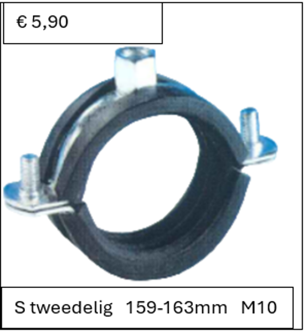Super beugel met inlage 159-163 mm M10
