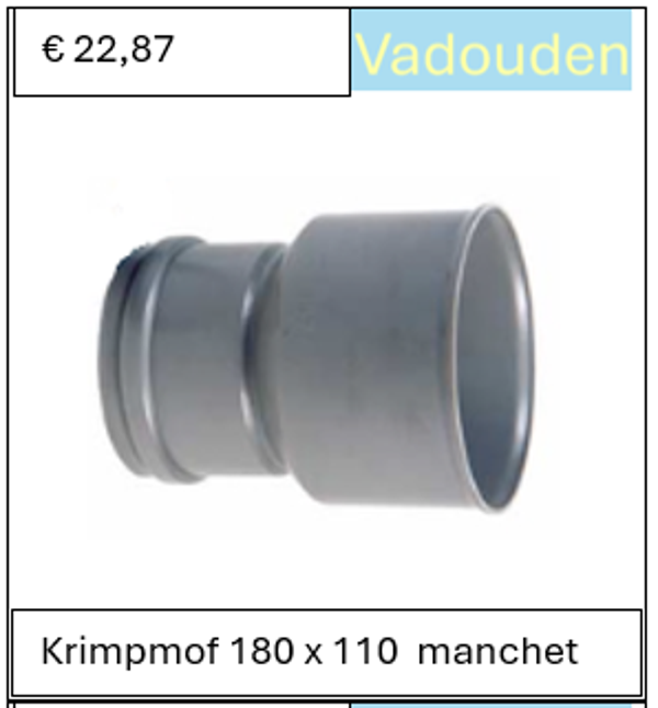 Krimpmof 180 x 110  manchet