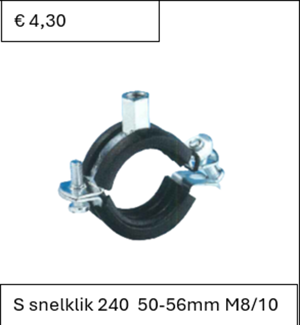 S snelklik 240  50-56mm M8/10