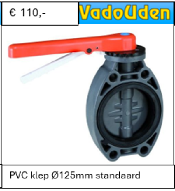 PVC klep Ø125mm standaard