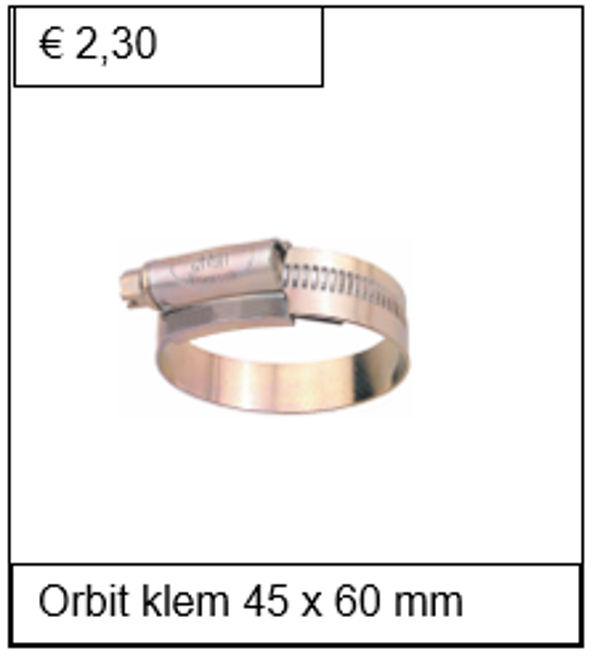 Orbit staal verzinkt 45 x 60 mm
