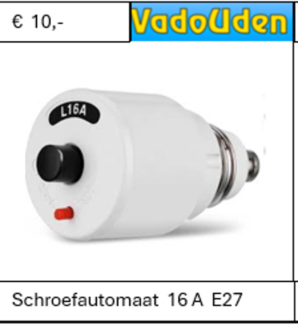 Schroefautomaat  16 A  E27