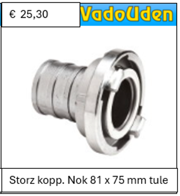 Storz kopp. Nok 81 x 75 mm tule