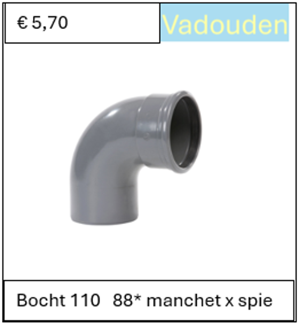 Bocht 110   88* manchet x spie
