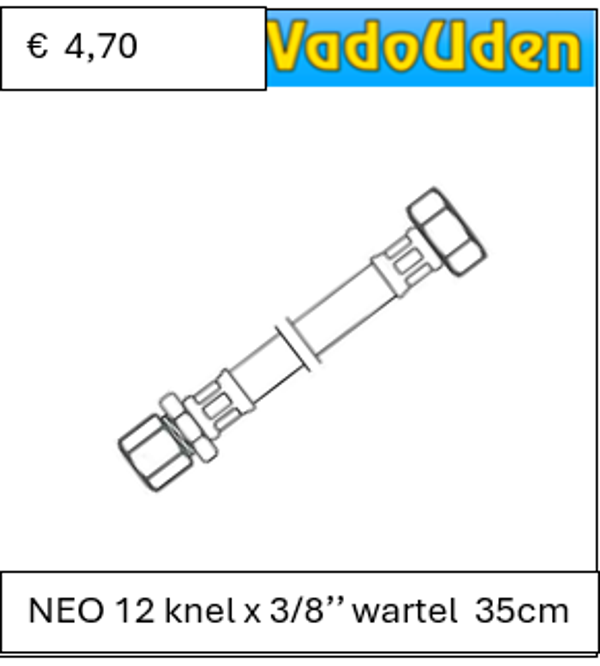 AANSLUITSLANG NEO 12 knel x 3/8'' wartel 35 cm