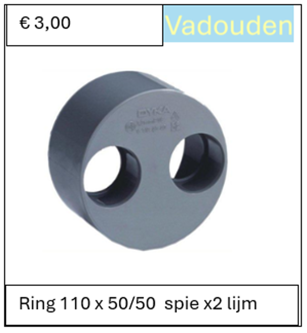 Ring 110 x 50/50  spie x2 lijm