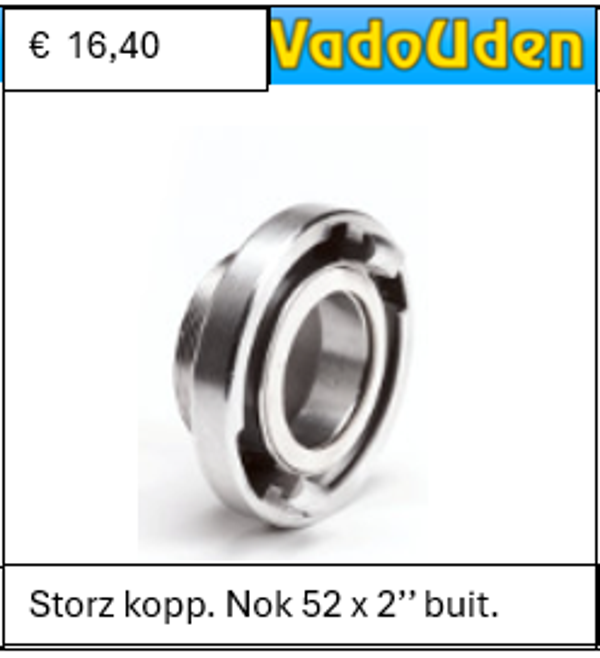 Storz kopp. Nok 52 x 2’’ buit.