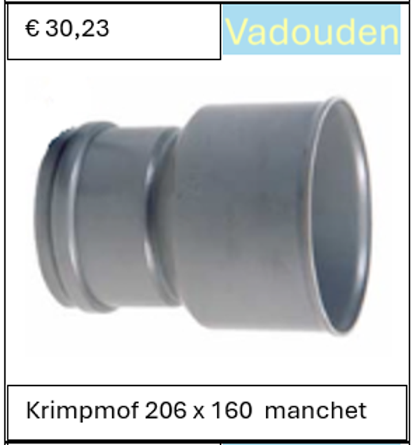 Krimpmof 206 x 160  manchet