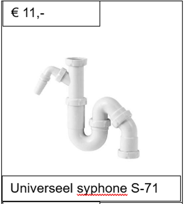 Universeel syphone S-71
