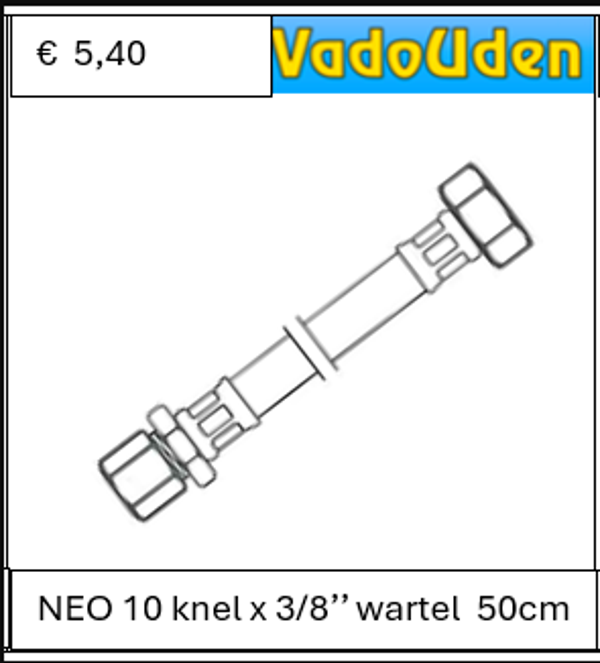 AANSLUITSLANG NEO 10 knel x 3/8'' wartel 50 cm
