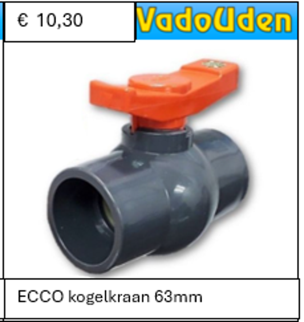 ECCO kogelkraan 63mm