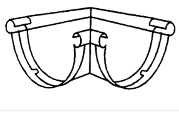 Nicoll hoekstuk buiten en binnen, lijm