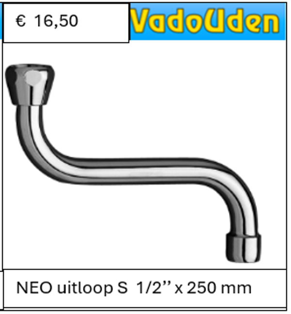 NEO uitloop S 1/2'' x 250 mm